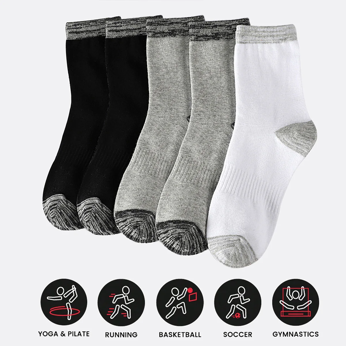Athletic Sock Cushion - 1/5 ペア メンズ アスレチック ソックス スポーツ
