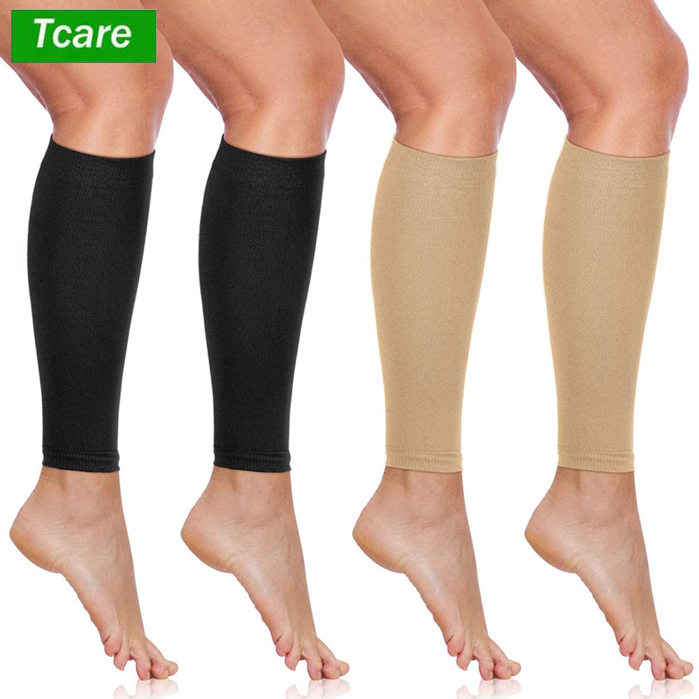 Compression Sleeve Calf - 1ペアのふくらはぎの圧縮スリーブ脚圧縮ソックスふくらはぎのサポートは痛みを和らげます足の痛みを腫れすねスプリント静脈瘤
