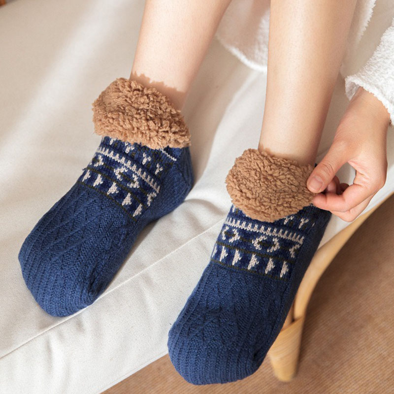 Ankle Sock Low Cut - 女性男性秋と冬のフロアソックスノンスリップヨガソックススリープカーペットアンクルソックスホームウォームスノーソックス