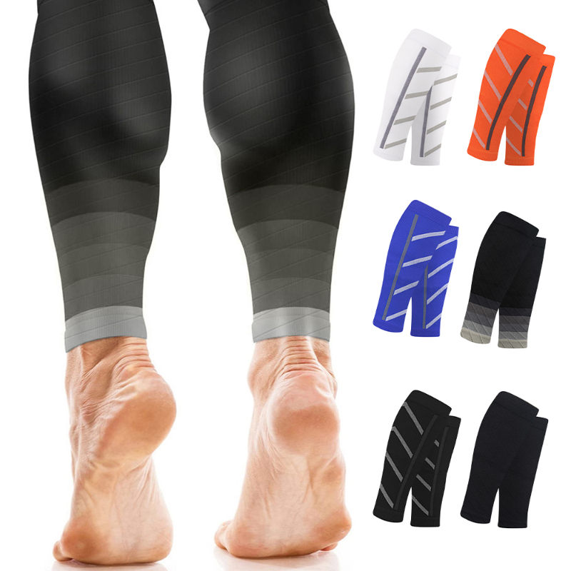 Compression Sleeve Calf - ふくらはぎ圧縮スリーブ スポーツソックス ロング圧力ストッキング レッグスリーブサポート レギンススリーブ マラソンに最適