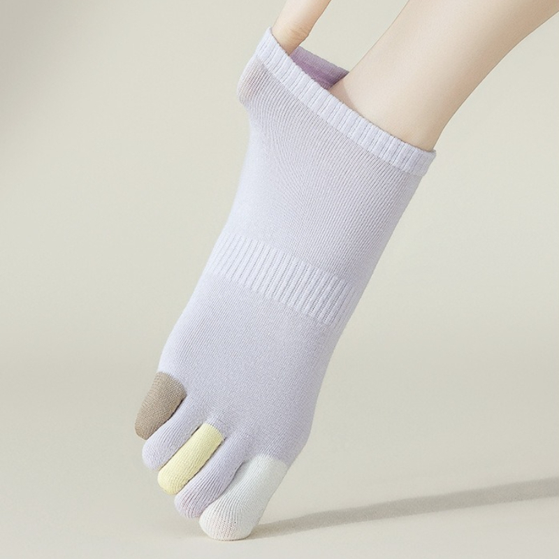 6足組 夏用 薄手 通気性 吸汗性 抗菌性 つま先が分かれた - Toe Sock Split のレビューと価格