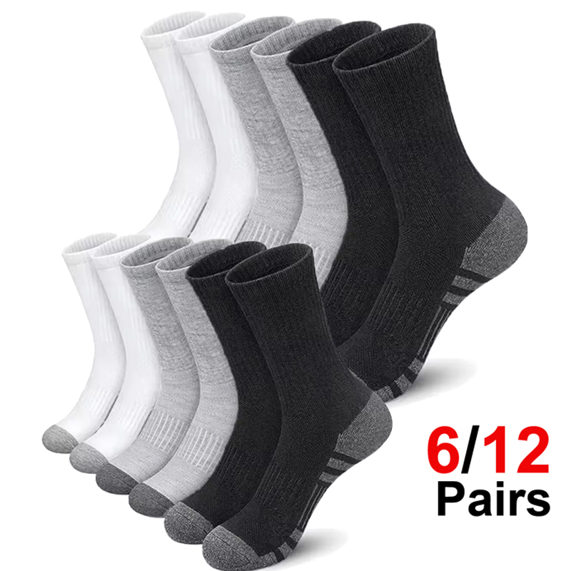メンズ6足組パック高性能アスレチッククルーソックス、柔らかく - Cotton Crew Sock Pack のレビューと価格