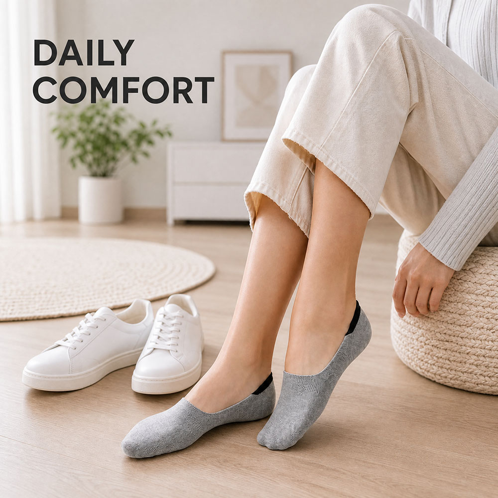 6足組 男女兼用 コットン ノーショーソックス 見えないロー - Invisibility Sock Loafer のレビューと価格