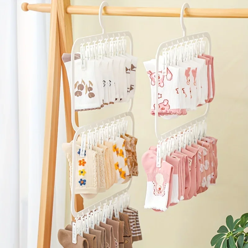 単層/二重層多機能乾燥ラック省スペース靴下下着ベビーよだれタ - Sock Organizer Tray のレビューと価格
