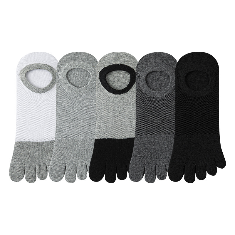 5足組 メンズ ノーショー トゥソックス 夏用 薄手 メッシ - Toe Sock Split のレビューと価格