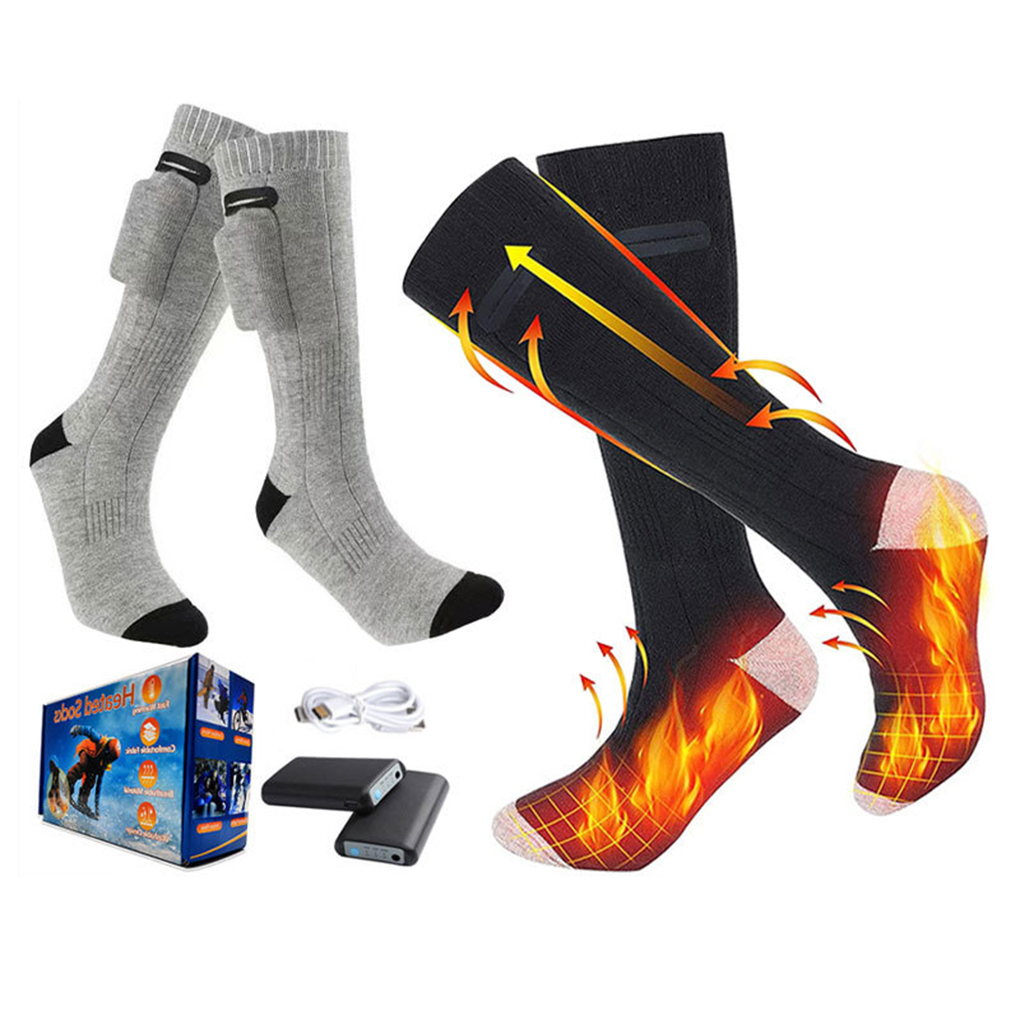 スキーやサイクリング用の電気加熱ソックス,ユニセックスのスポ - Thermal Sock Winter のレビューと価格