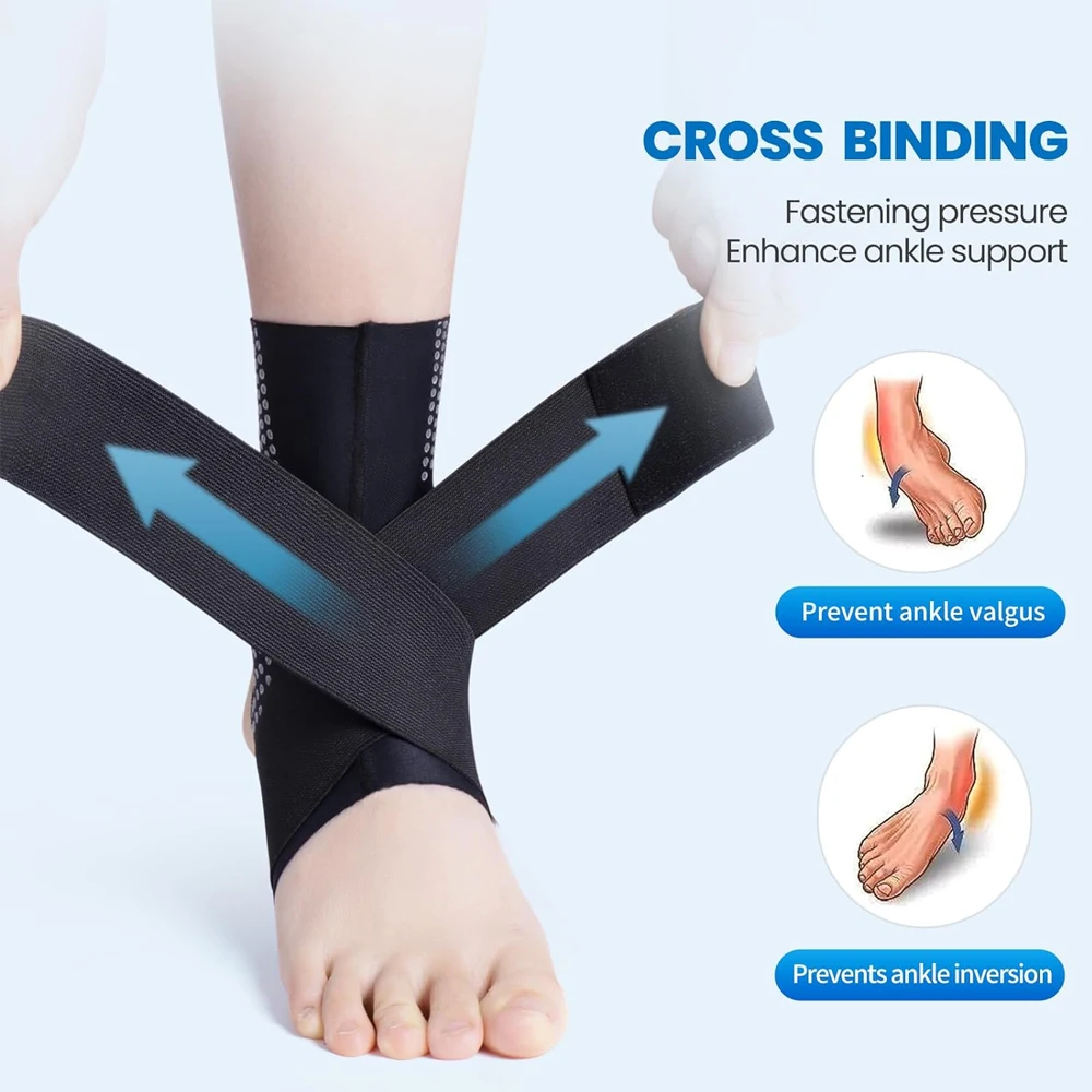 1 個圧縮足首ブレース安定化女性男性アキレス腱炎靴下腫れラン - Ankle Brace Sock のレビューと価格