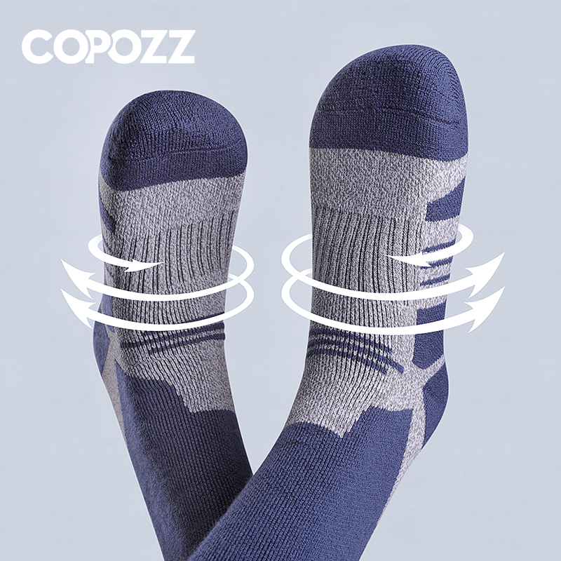 COPOZZ 冬男性女性サーマルスキーソックス暖かいウールサ - Wool Hiking Sock のレビューと価格