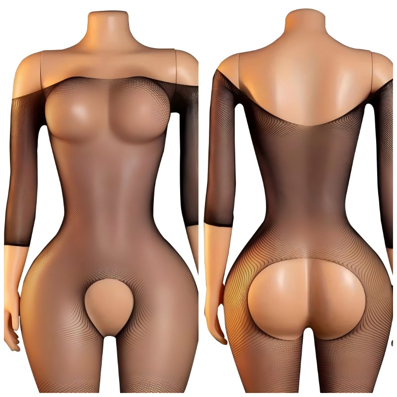 セクシーなクロッチレスタイツ、女性用ハイフィッシュネットブラ - Fishnet Stocking Women のレビューと価格