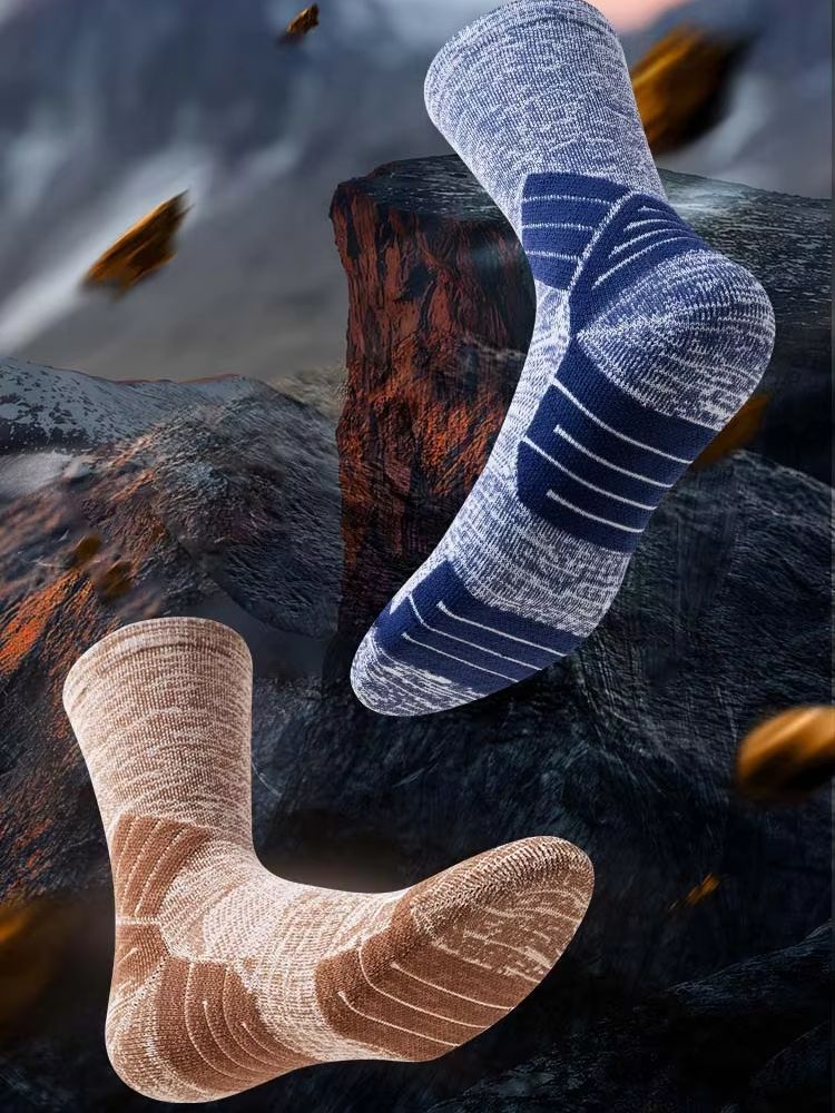 50% メリノウール靴下暖かいハイキングクッションクルーソッ - Wool Hiking Sock のレビューと価格