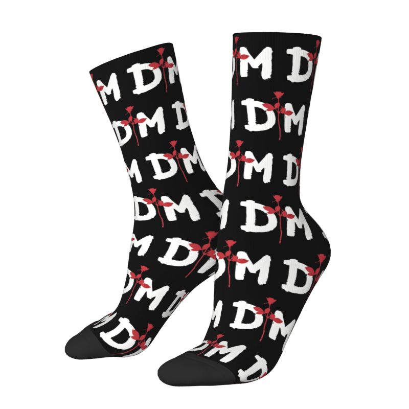 カスタムデペシュモードメンズクルーソックスユニセックスファッ - Dress Sock Men のレビューと価格