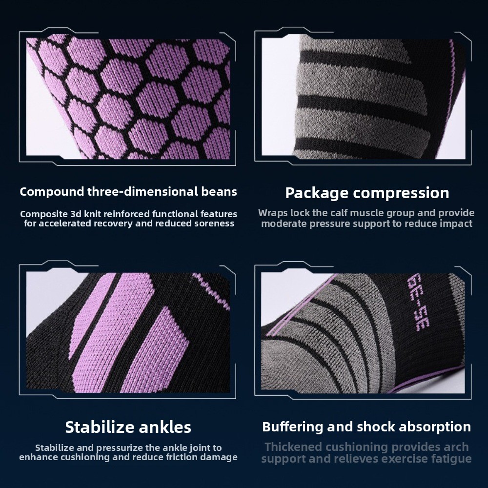 新しい厚みのあるスキーソックス滑り止めサーマルニーハイソック - Thermal Sock Winter のレビューと価格