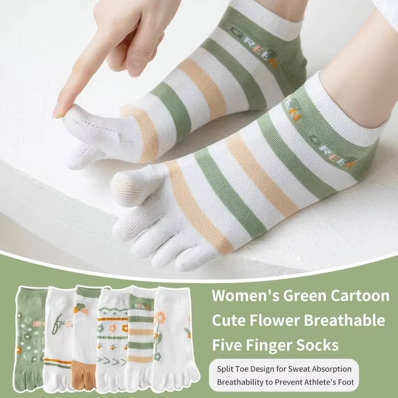 女性用春と夏のシーズンのかわいい、甘い、ファッショナブルなス - Toe Sock Split のレビューと価格