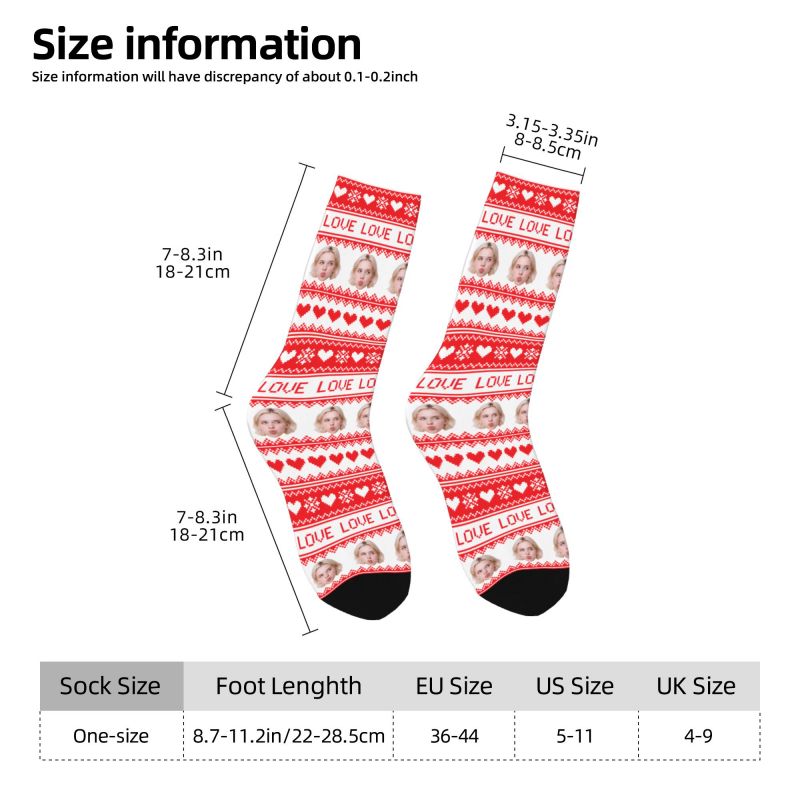 クリスマスパーソナライズされたカスタム顔写真ドレスソックスメ - Dress Sock Men のレビューと価格