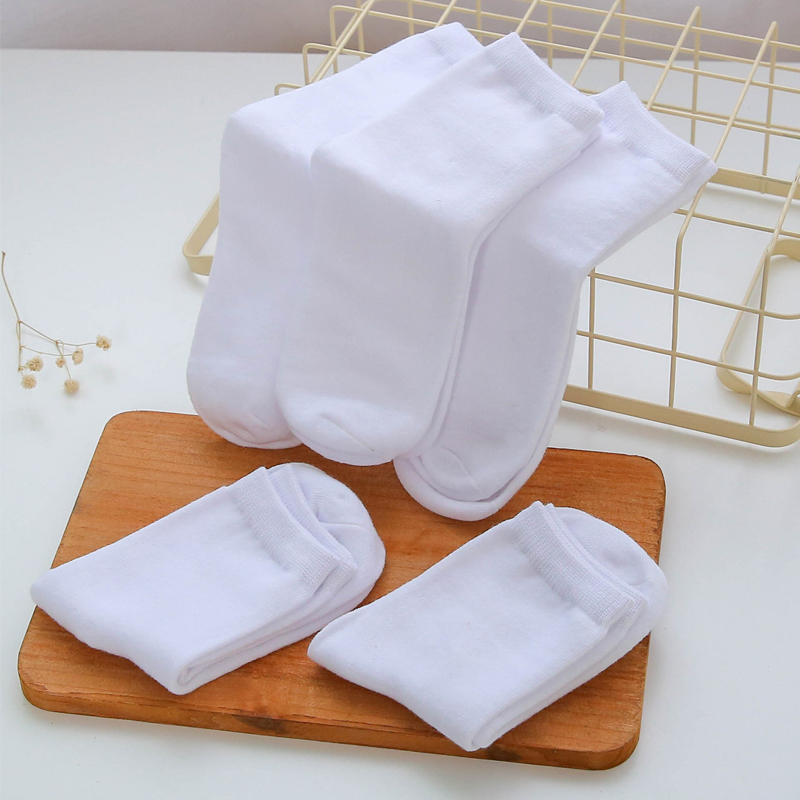 男の子と女の子のための綿混紡ソックス,通気性のある白い色,子 - Cotton Crew Sock Pack のレビューと価格
