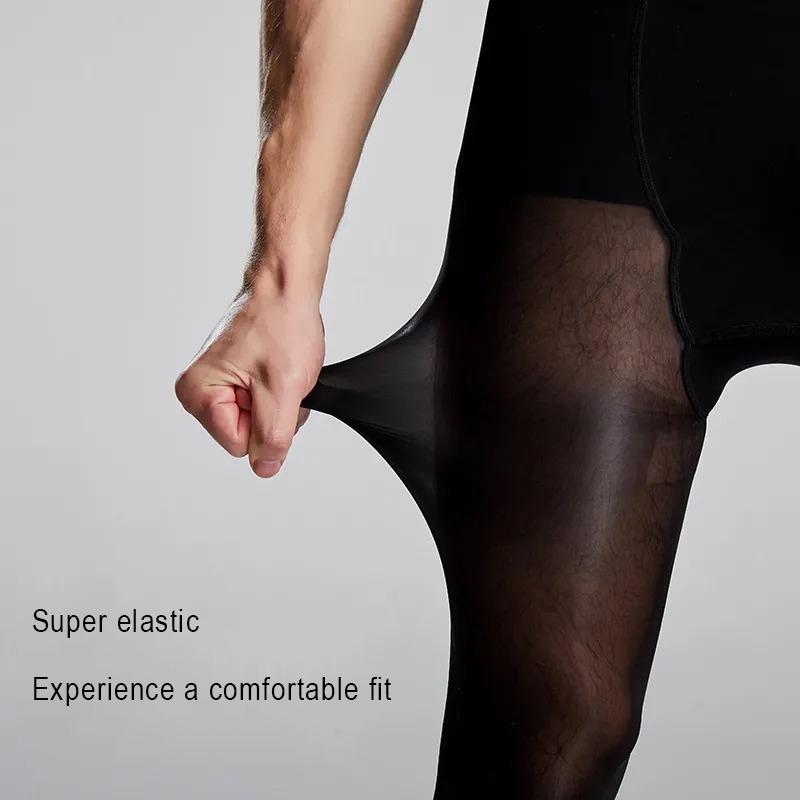プラスサイズ男性用セクシーな透ける黒の春・秋用薄手スポーツバ - Tights Pantyhose Sheer のレビューと価格