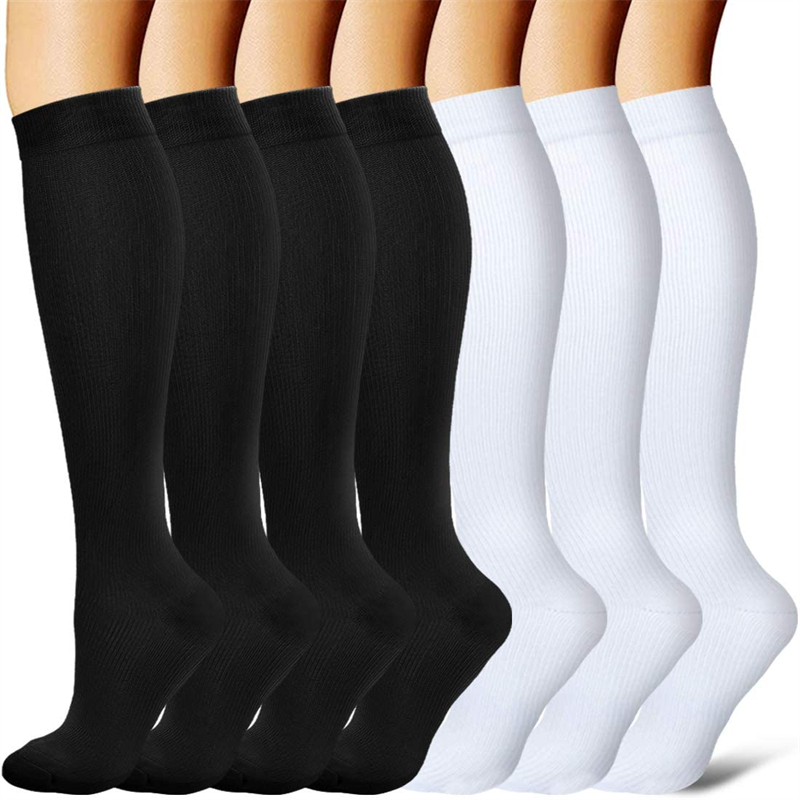 7 ペア圧縮ソックス女性男性膝高妊娠浮腫糖尿病静脈瘤ランニン - Compression Sock Medical のレビューと価格