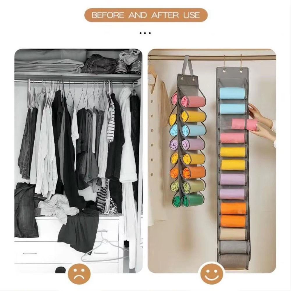 1PC 収納袋衣類コンパートメントハンギングオーガナイザーヨ - Sock Organizer Tray のレビューと価格