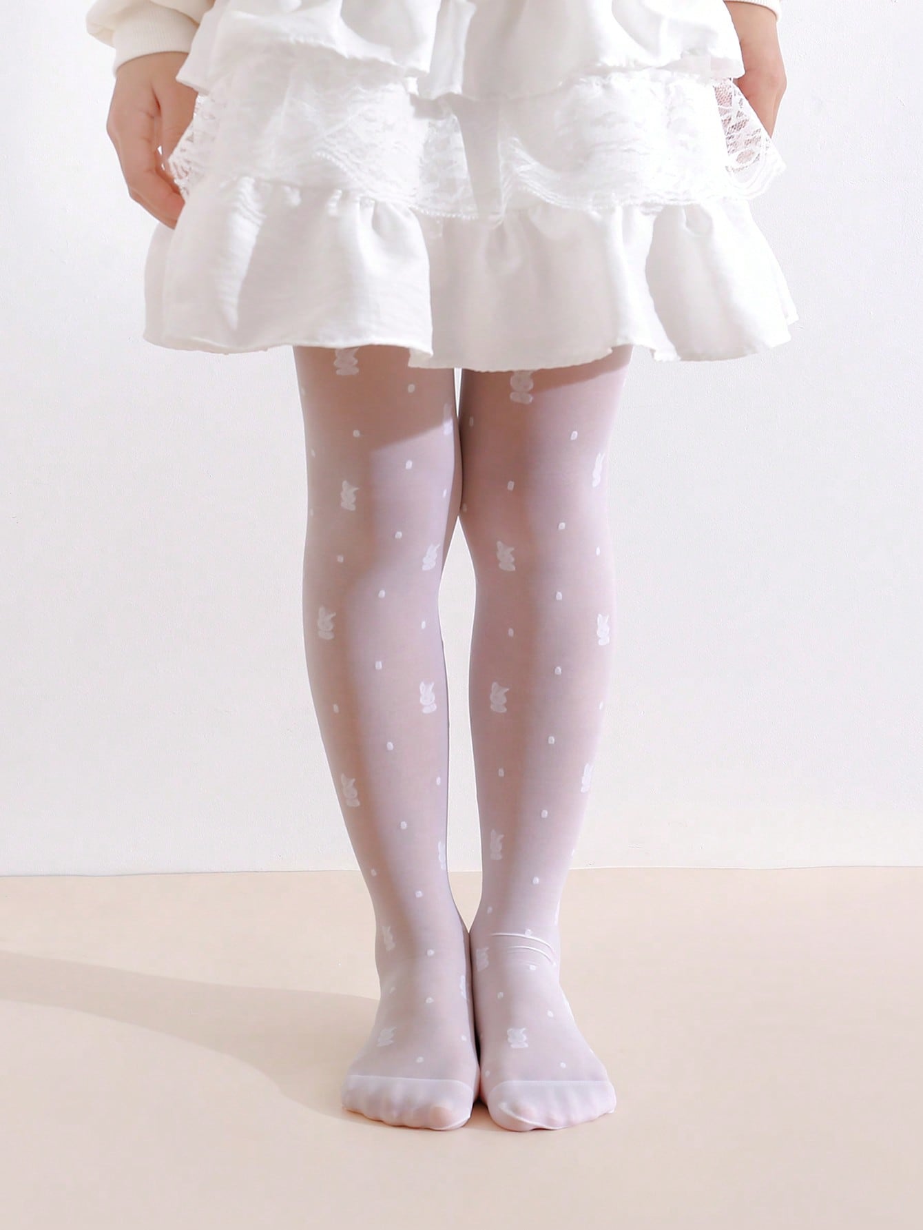 2 パック幼児女の子用ウサギプリントタイツ 0-14Y 日焼 - Tights Pantyhose Sheer のレビューと価格