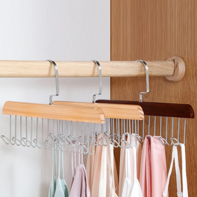 無垢材 8 フックハンガー多機能下着スリングベルトベストスカ - Sock Organizer Tray のレビューと価格