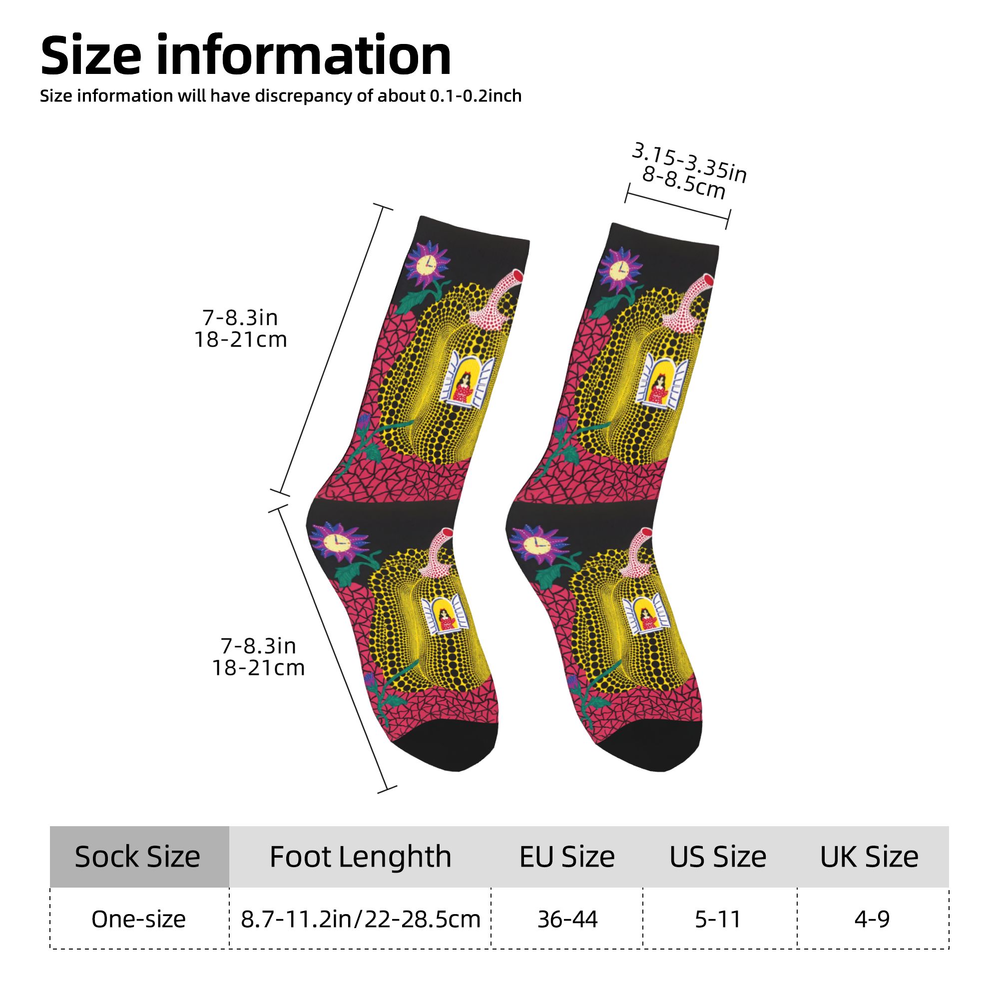 カスタム草間彌生抽象画メンズクルーソックスユニセックスかわい - Dress Sock Men のレビューと価格