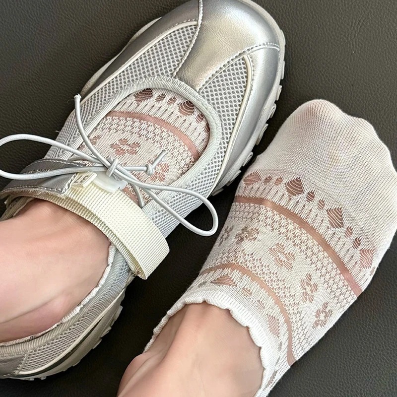 レースの透かし模様のバレエソックス、女性用、見えないノーショ - Invisibility Sock Loafer のレビューと価格