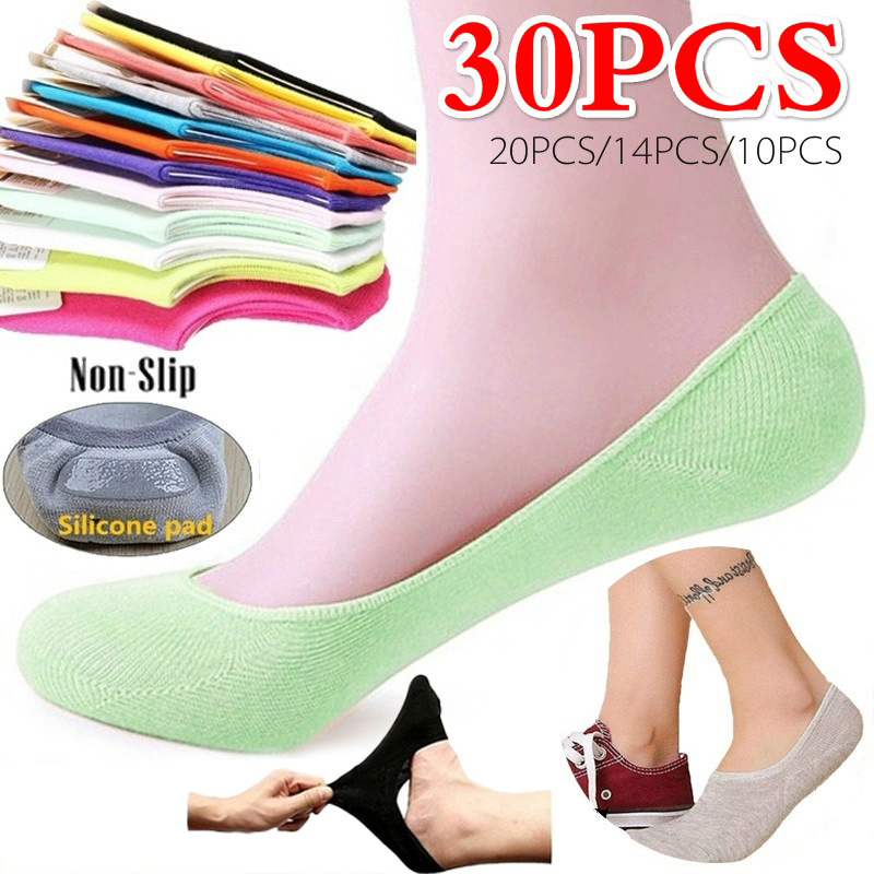 女性用滑り止めアンクルソックス,快適,5ペア,10ユニット - Invisibility Sock Loafer のレビューと価格