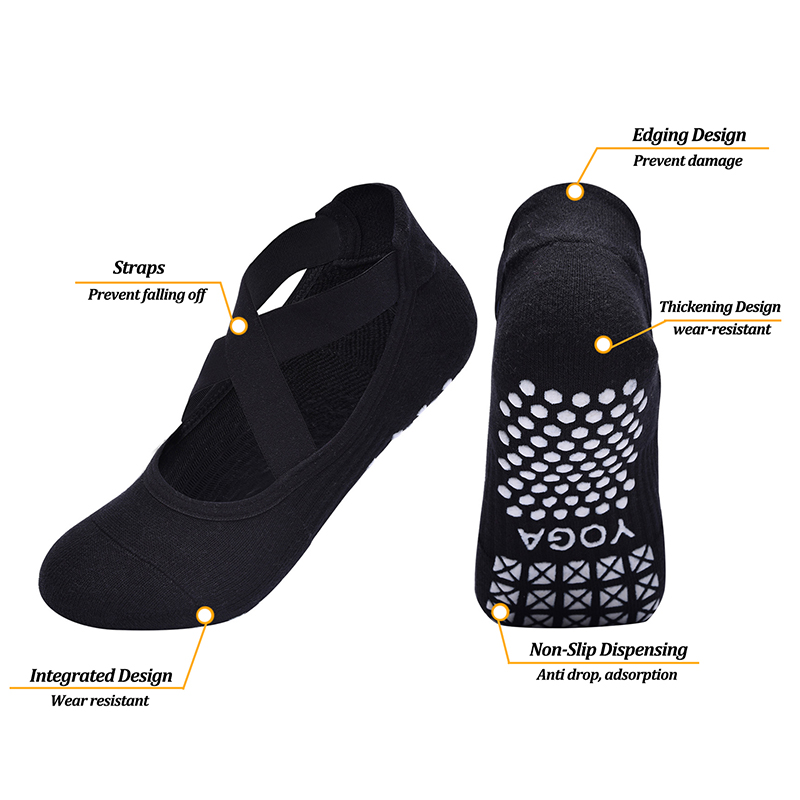 女性ノンスリップヨガソックスシリコーン屋内綿包帯バックレスピ - Grip Sock Yoga のレビューと価格
