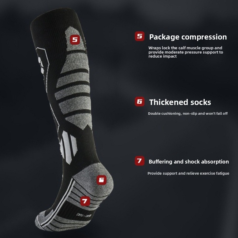 新しい厚手のスキーソックス、通気性のあるサーマルコンプレッシ - Thermal Sock Winter のレビューと価格