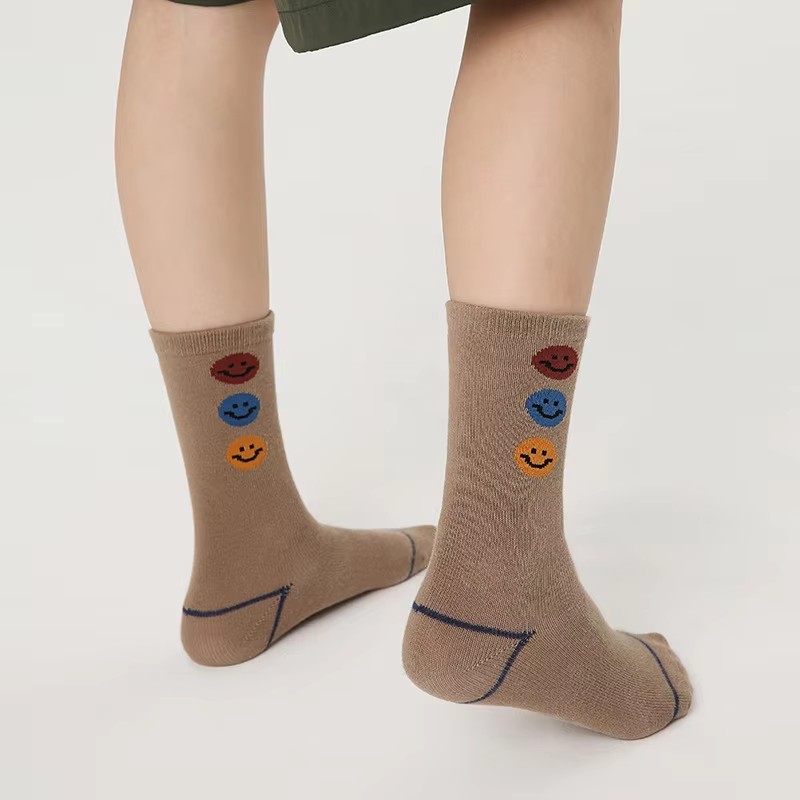 子供の色コントラストクルーソックス、ふくらはぎの靴下、男の子 - Cotton Crew Sock Pack のレビューと価格