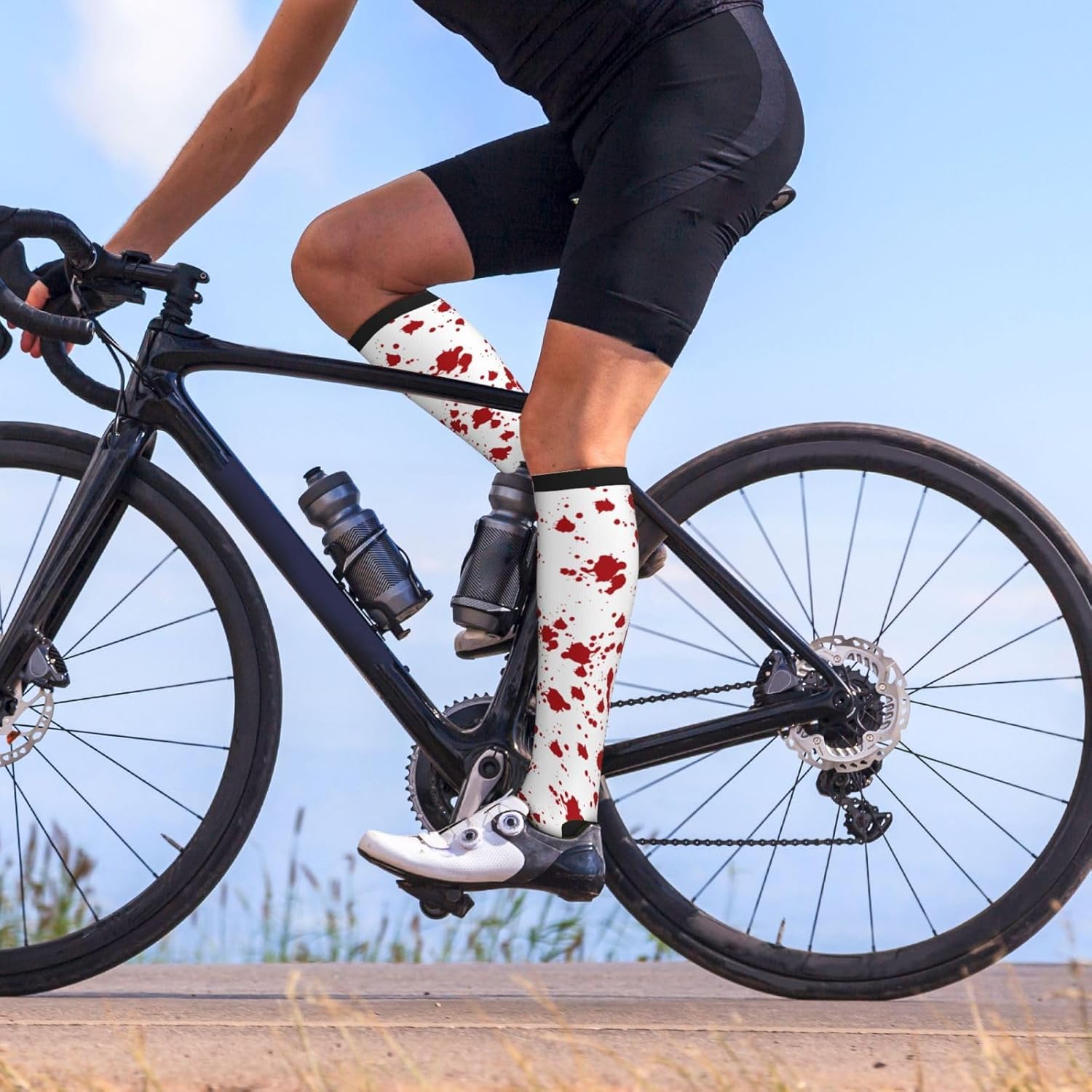 圧縮ソックスふくらはぎ膝高サポートソックスノベルティ女性男性 - Knee High Sock Women のレビューと価格