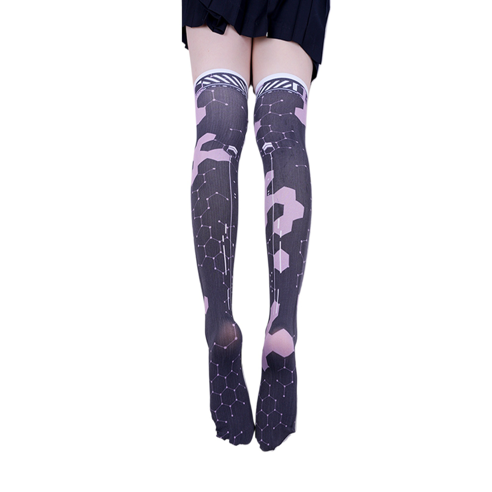 アニメゲームロボット AI メックストッキングパンクサイバー - Knee High Sock Women のレビューと価格