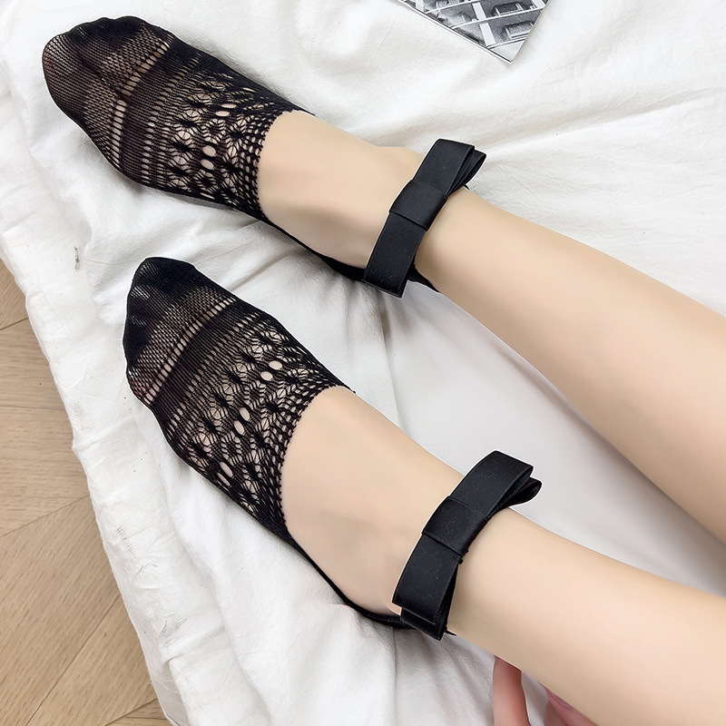 バレエ風ガールズソックス、ロリータ風レースアップ通気性ローカ - Invisibility Sock Loafer のレビューと価格