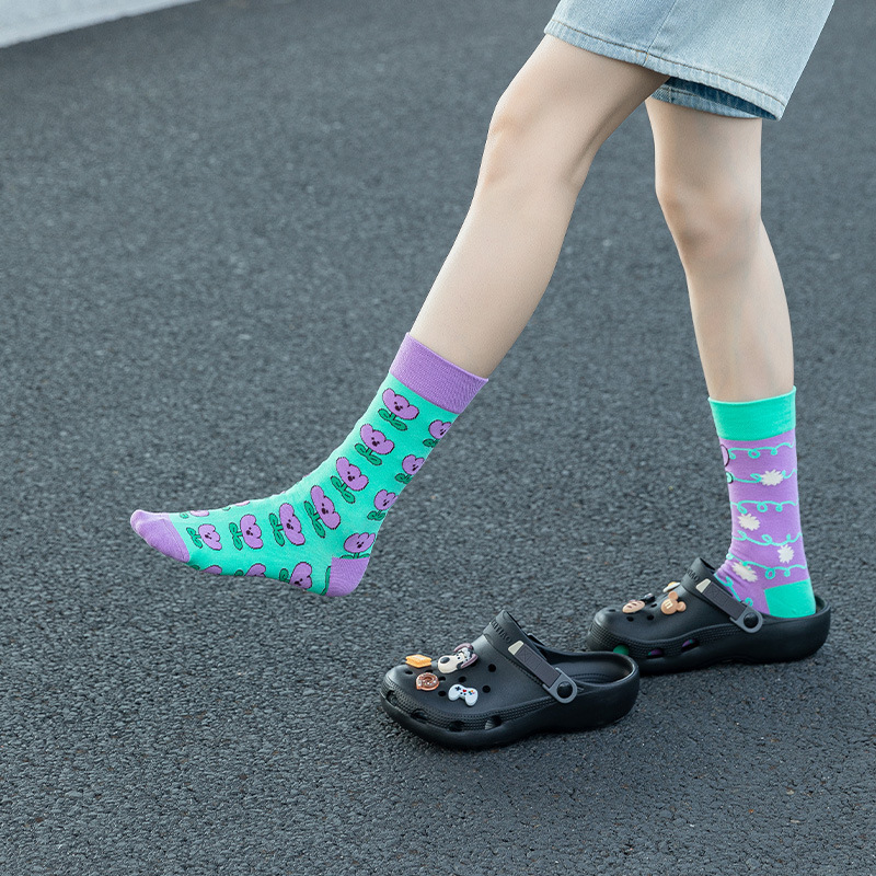 1 ペア男性女性靴下オリジナル AB 潮靴下カラフルな猫犬コ - Dress Sock Men のレビューと価格