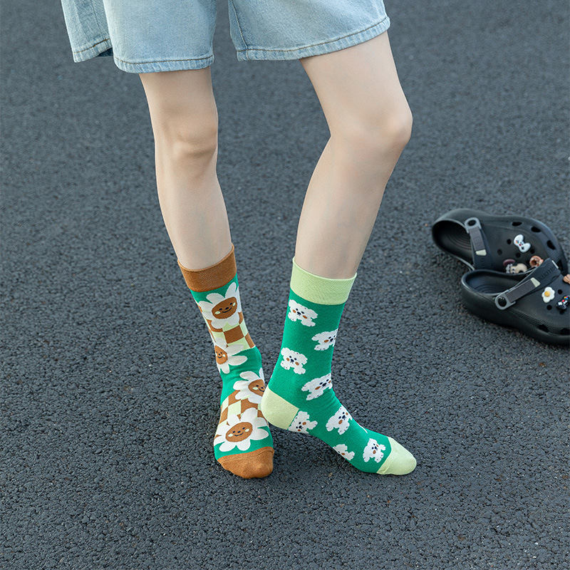 1 ペア男性女性靴下オリジナル AB 潮靴下カラフルな猫犬コ - Dress Sock Men のレビューと価格