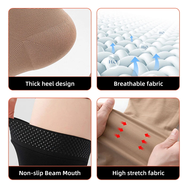 男性と女性のための閉じたつま先の静脈瘤ソックス、医療用太もも - Compression Sock Medical のレビューと価格