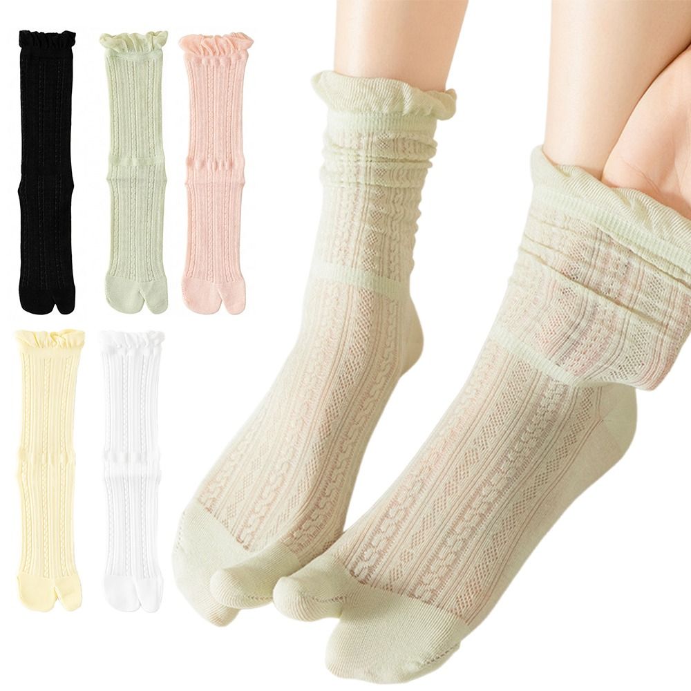 1 ペア原宿スタイルコーマ綿スプリットトゥソックスソフト通気 - Toe Sock Split のレビューと価格