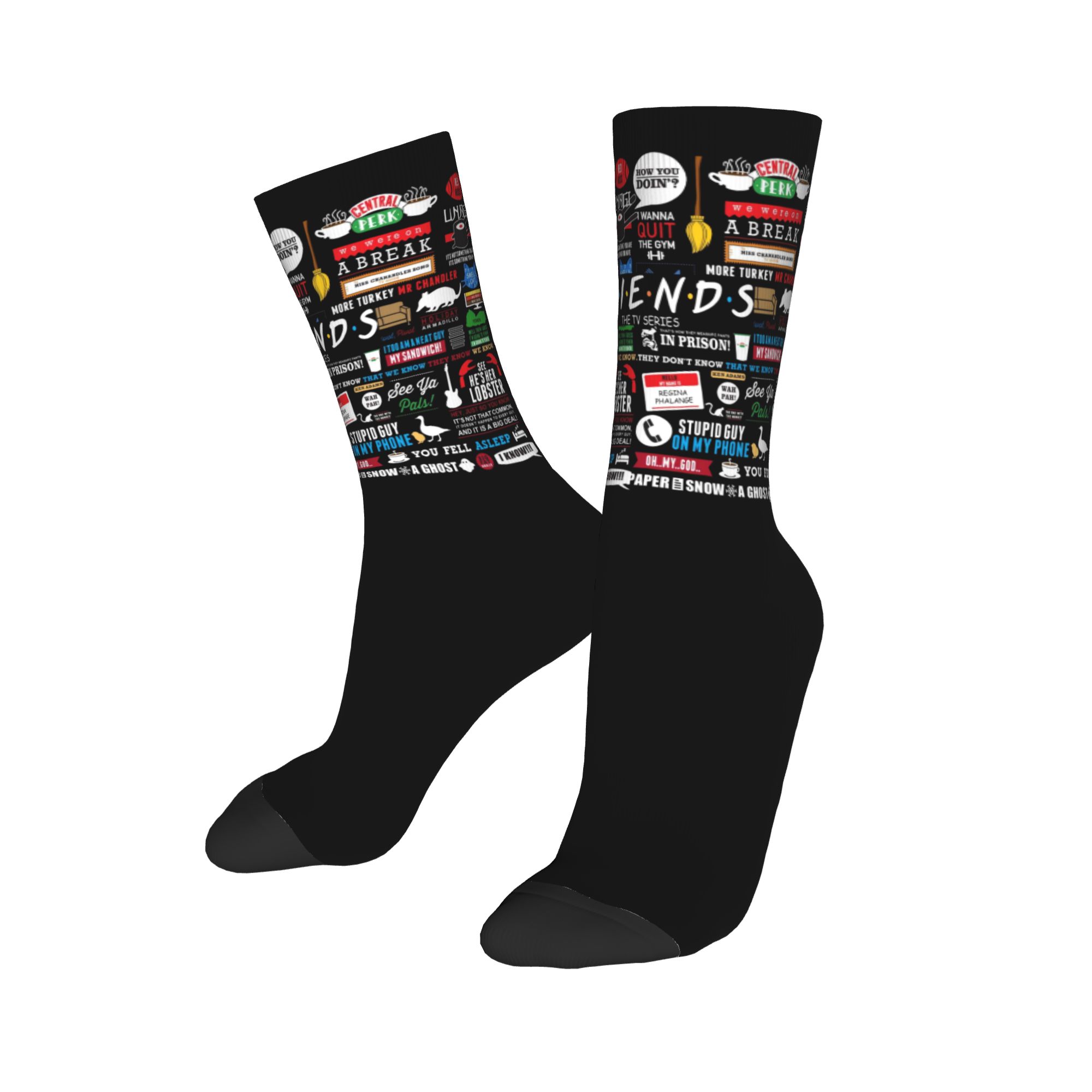 カスタムキュートで面白いテレビ番組フレンズコラージュソックス - No Show Sock Women のレビューと価格